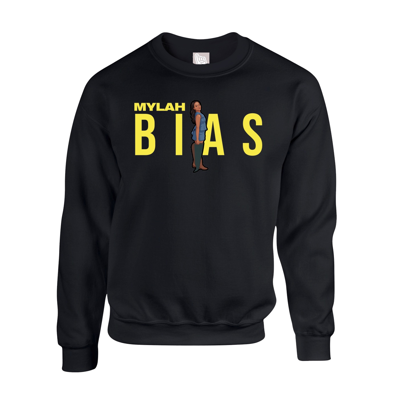 Fleece Crew — Player Name in Black