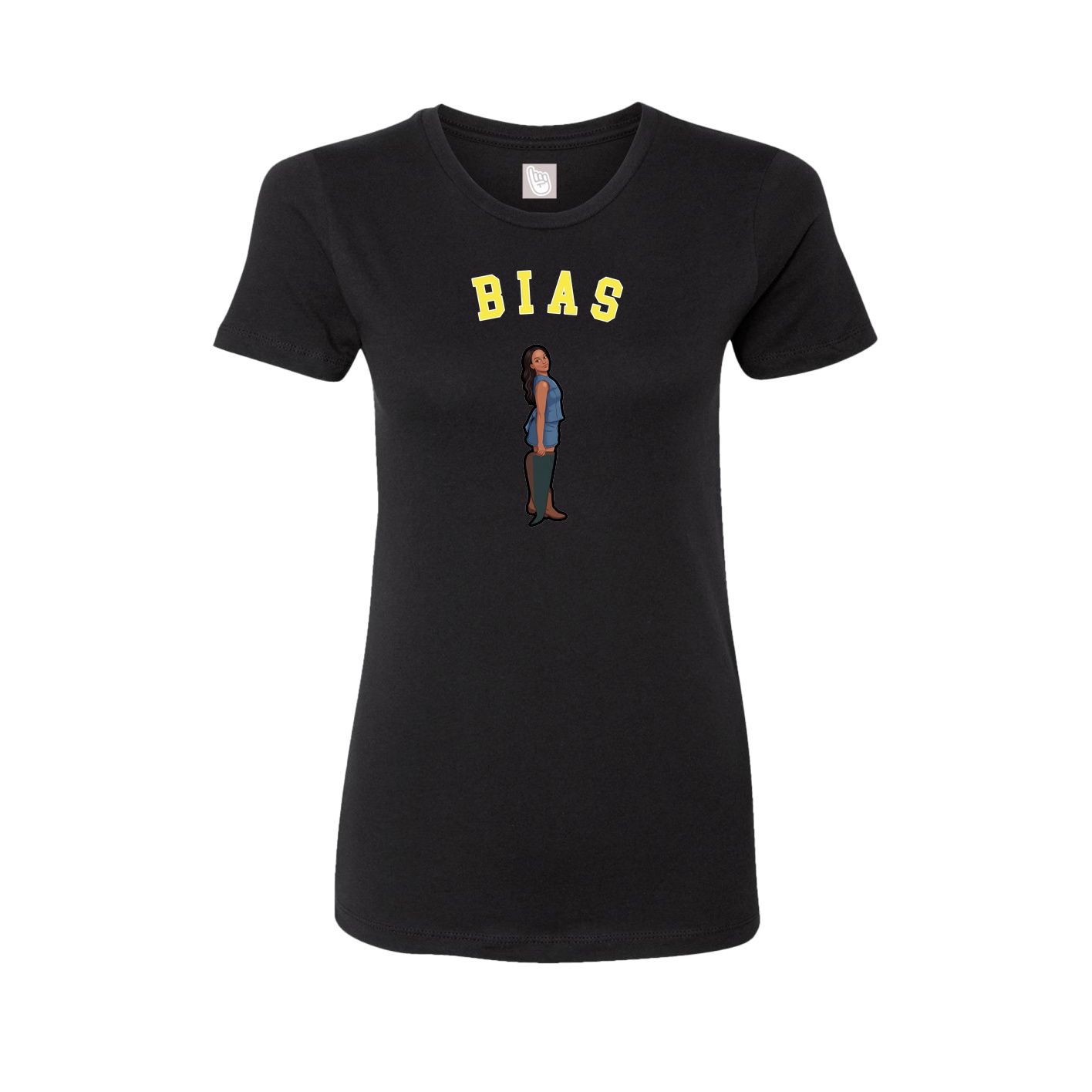 Fitted Women's Tee — Shirsey Arch in Black