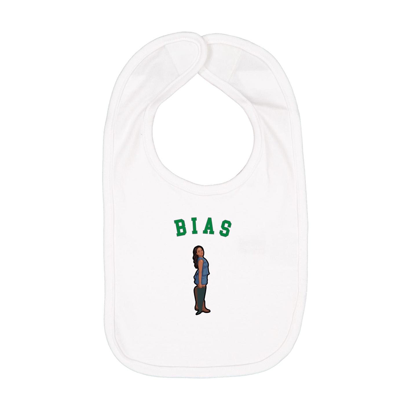 Infant Bib — Shirsey Arch in White