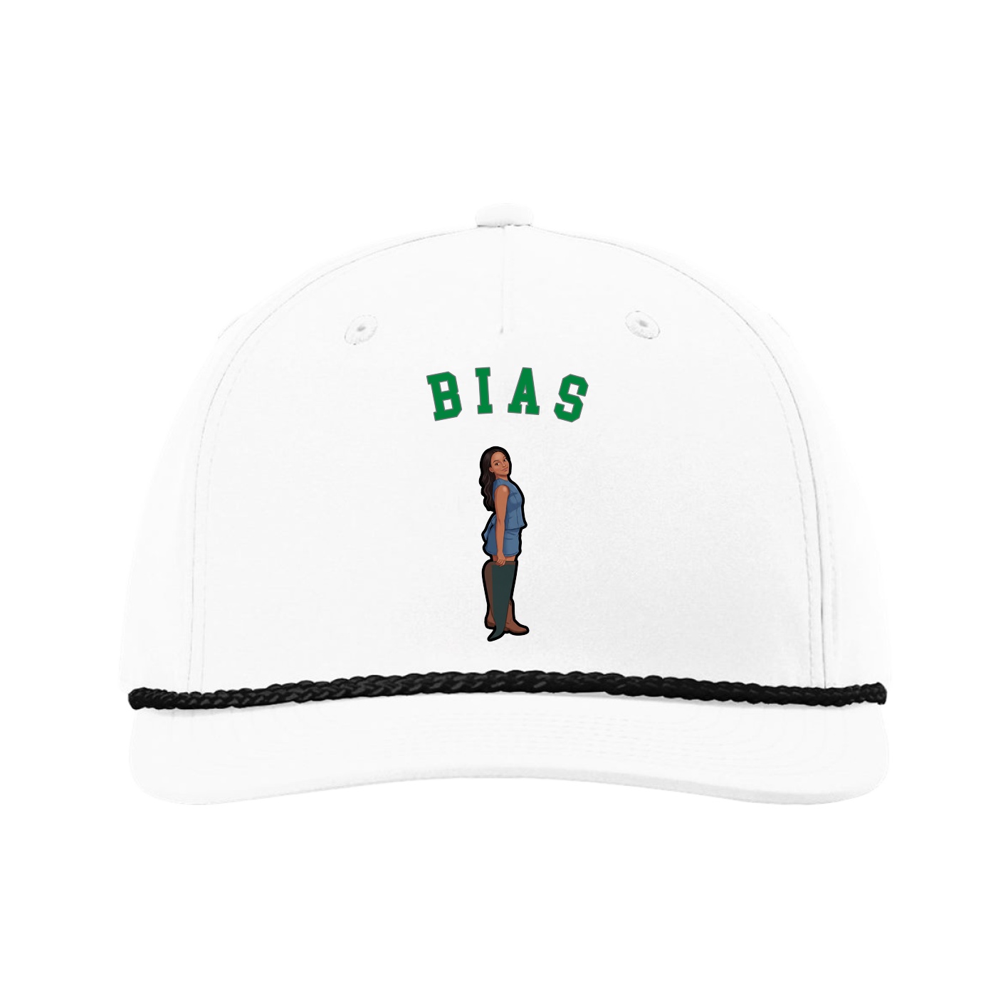 Five-Panel Classic Rope Cap — Shirsey Arch in White