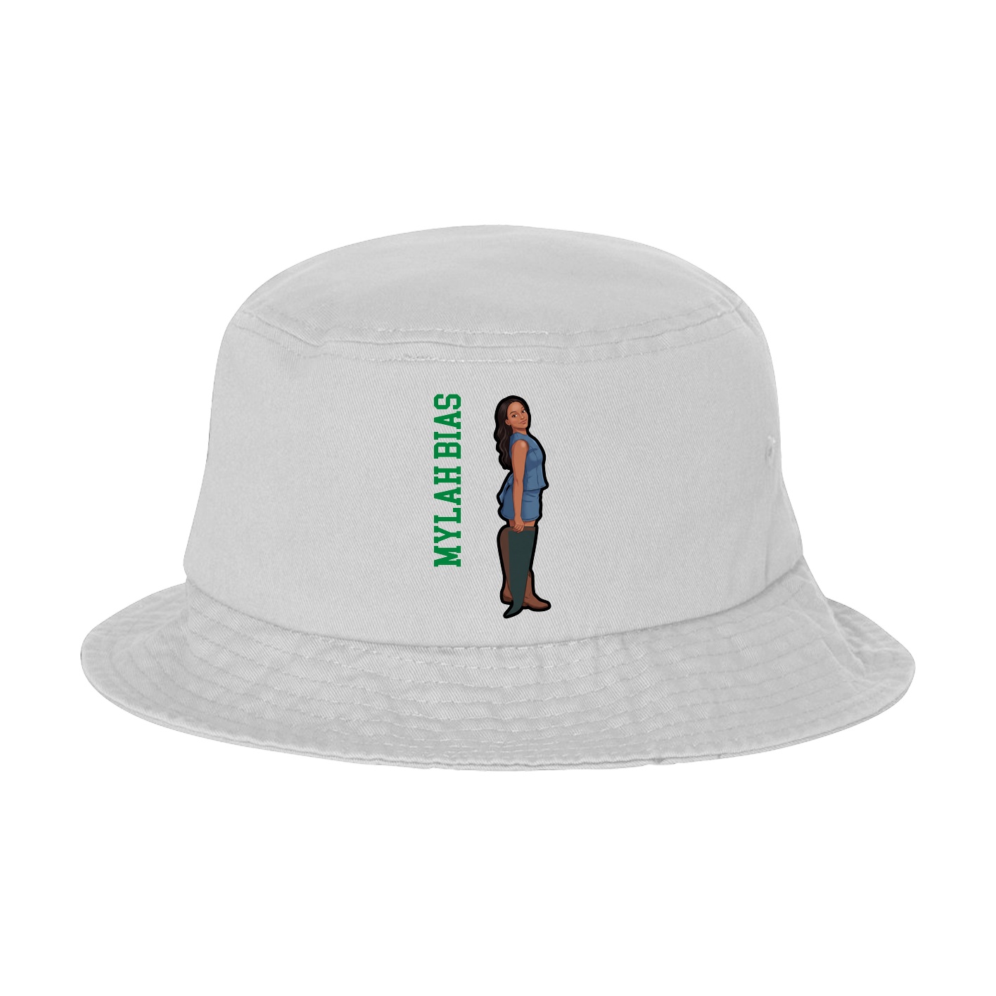 Bucket Cap — Name Vertical in White