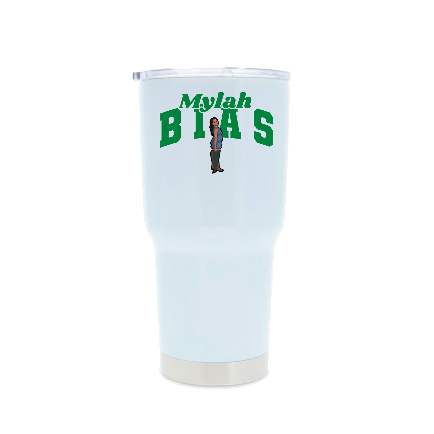 30oz Stainless Steel Tumbler — Signature Arch in White
