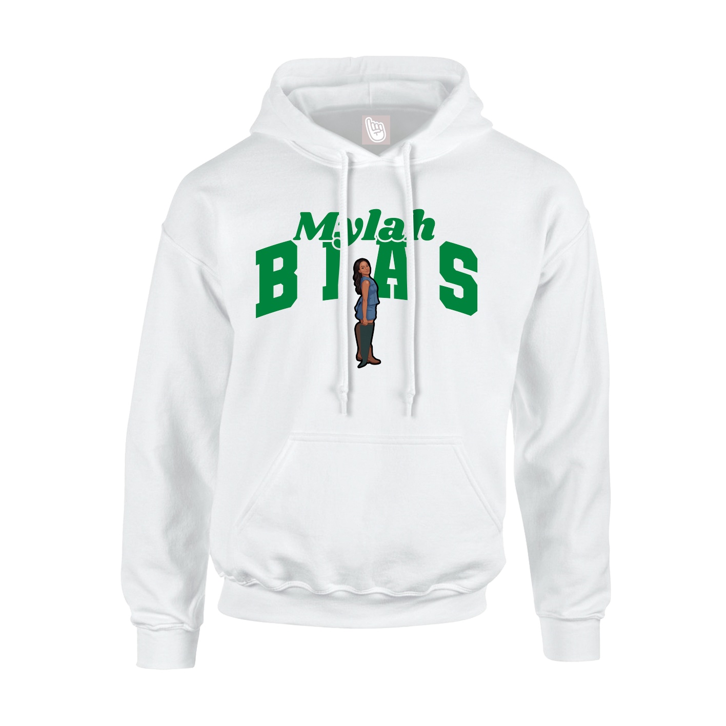 Youth Hoodie — Signature Arch in White