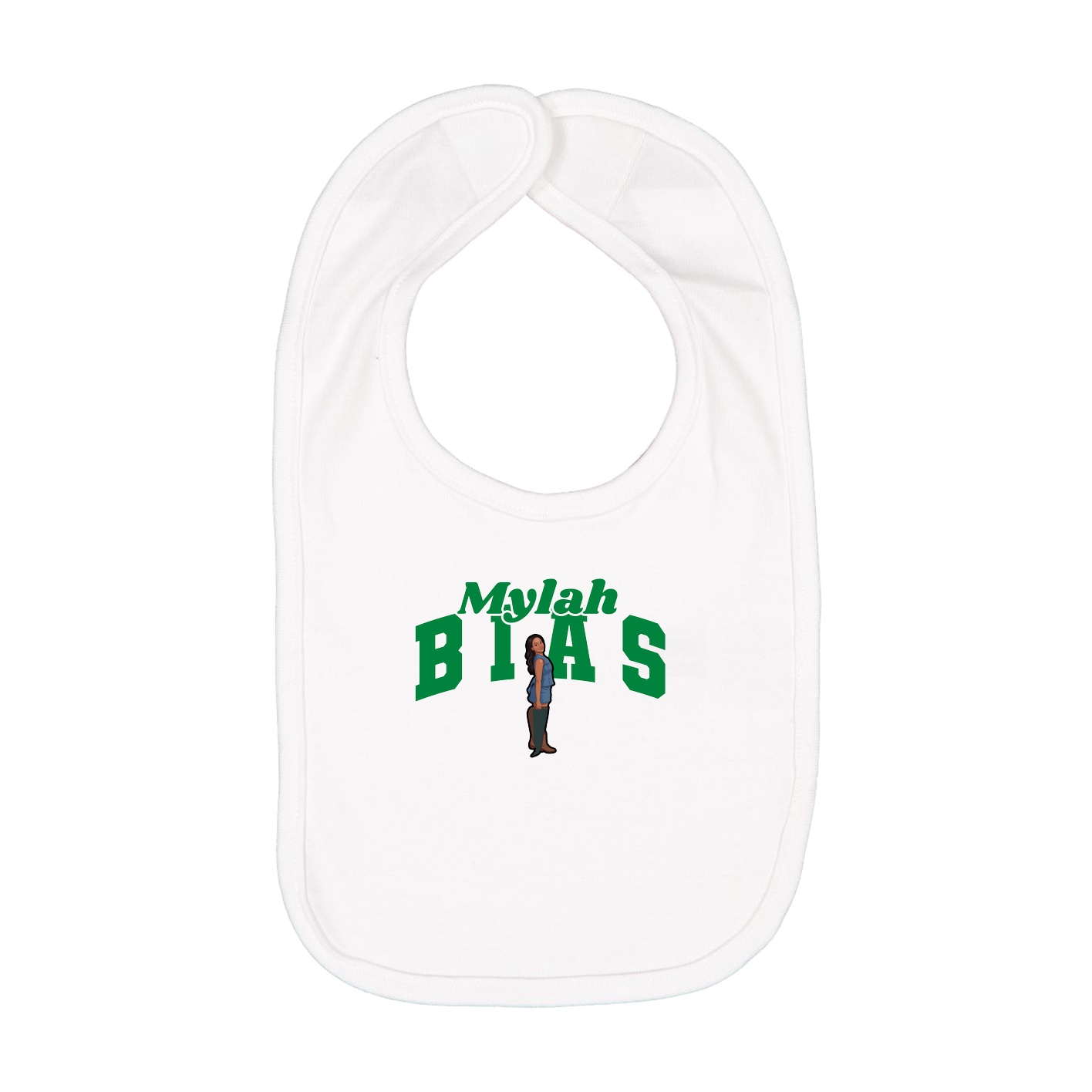 Infant Bib — Signature Arch in White