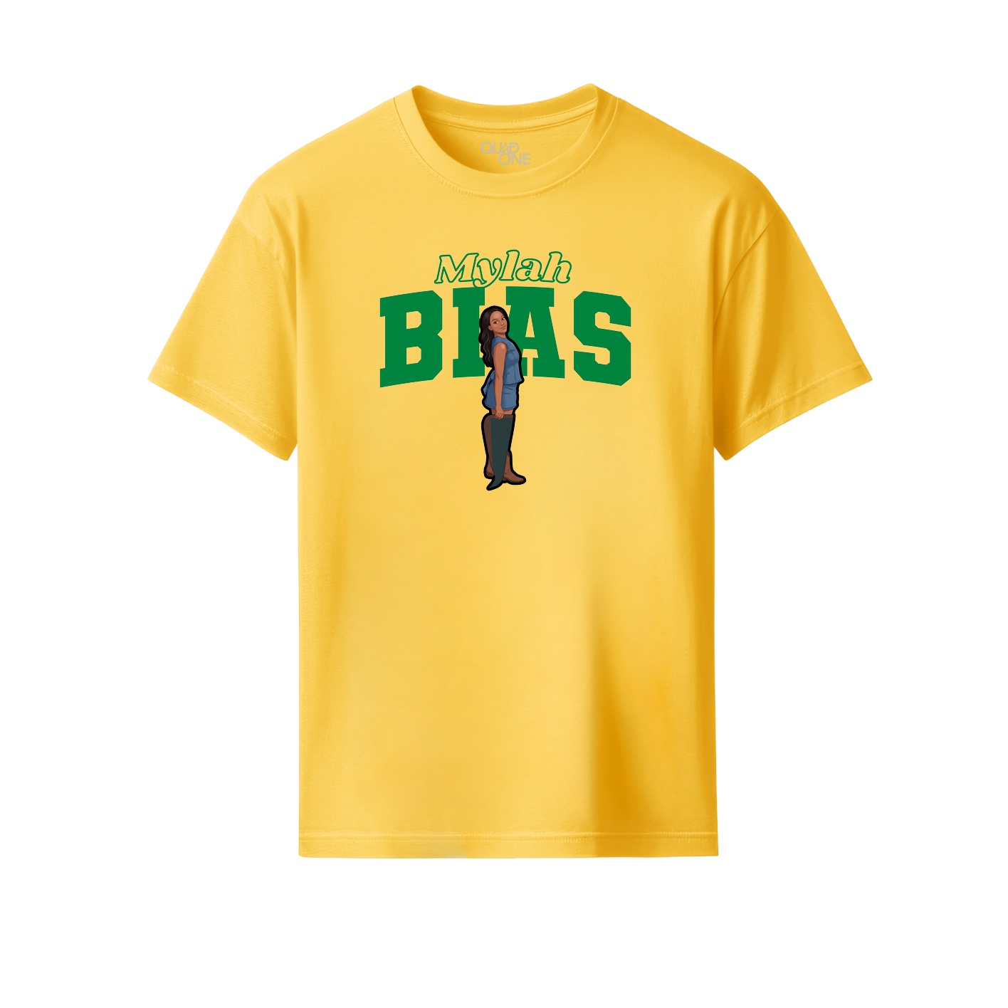 Youth Tee — Name Arch in Yellow