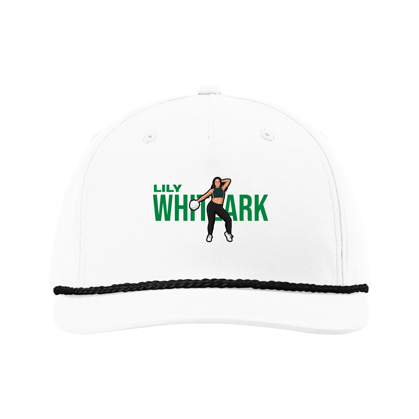 Five-Panel Classic Rope Cap — Player Name in White