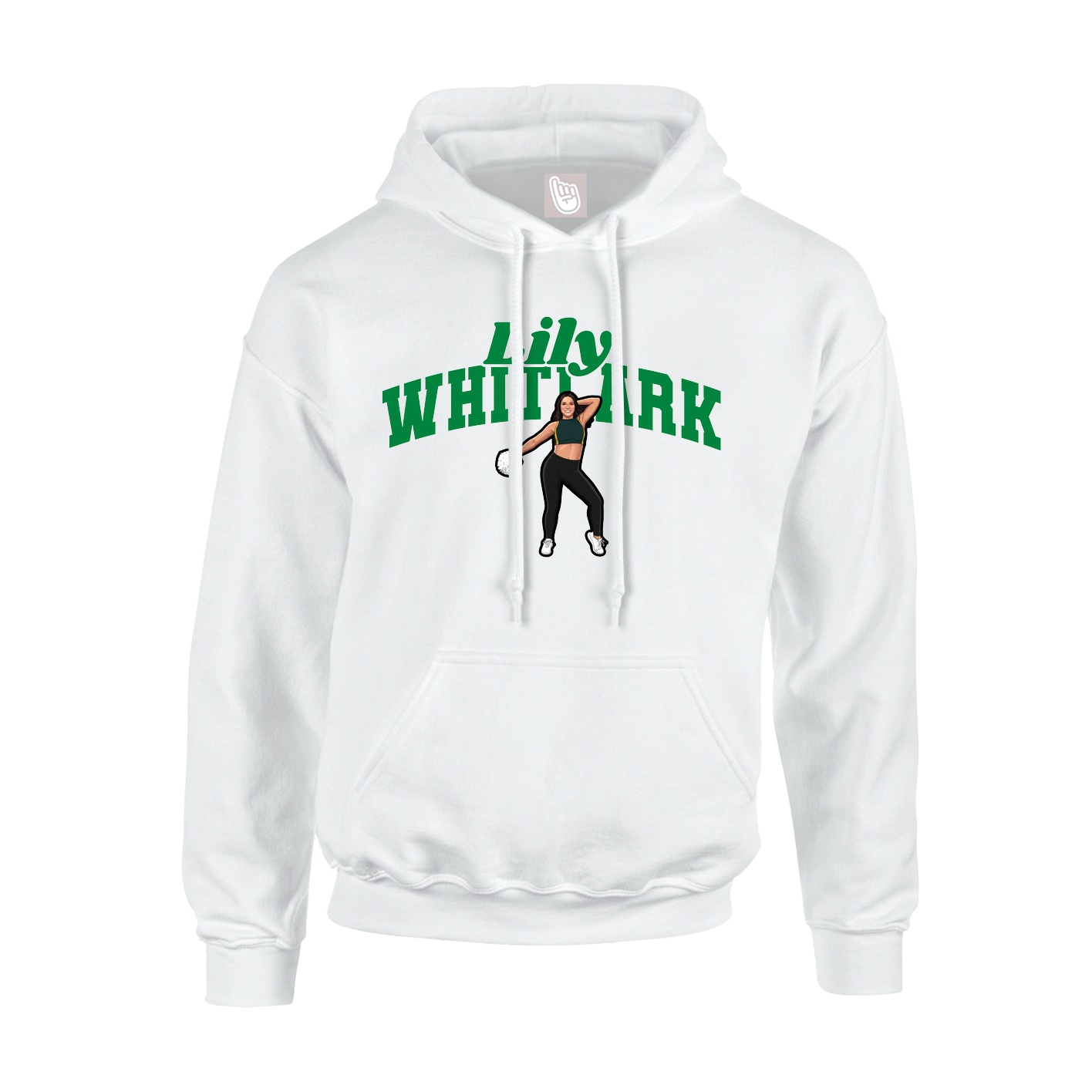 Youth Hoodie — Signature Arch in White