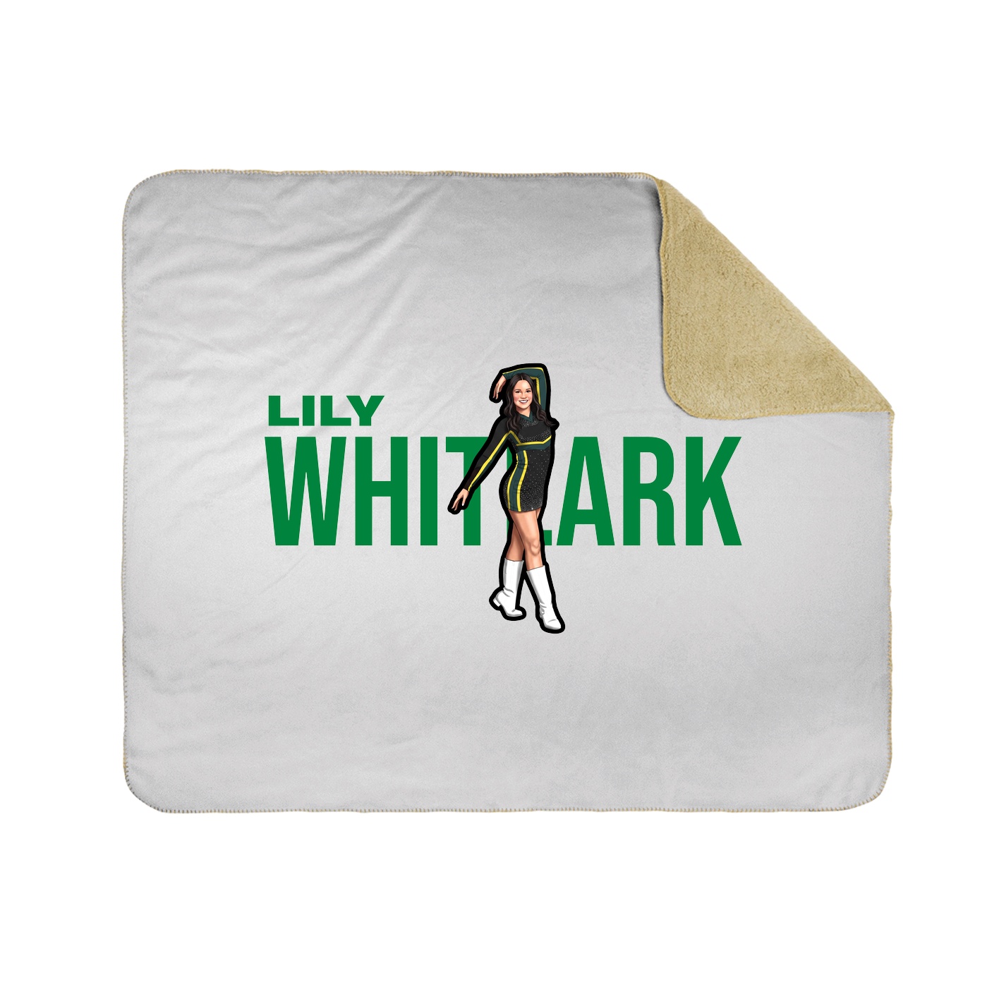 Throw Blanket — Player Name in White