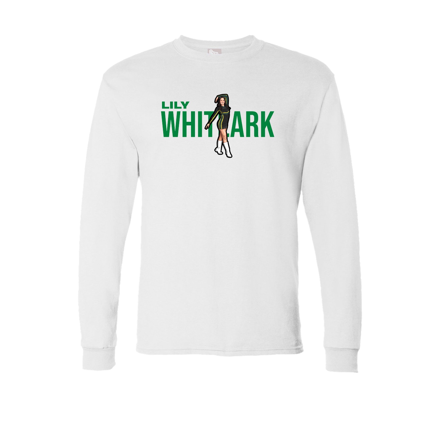 Long Sleeve Tee — Player Name in White