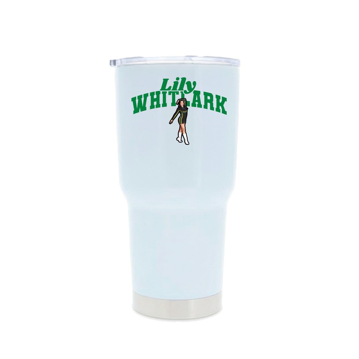 30oz Stainless Steel Tumbler — Signature Arch in White
