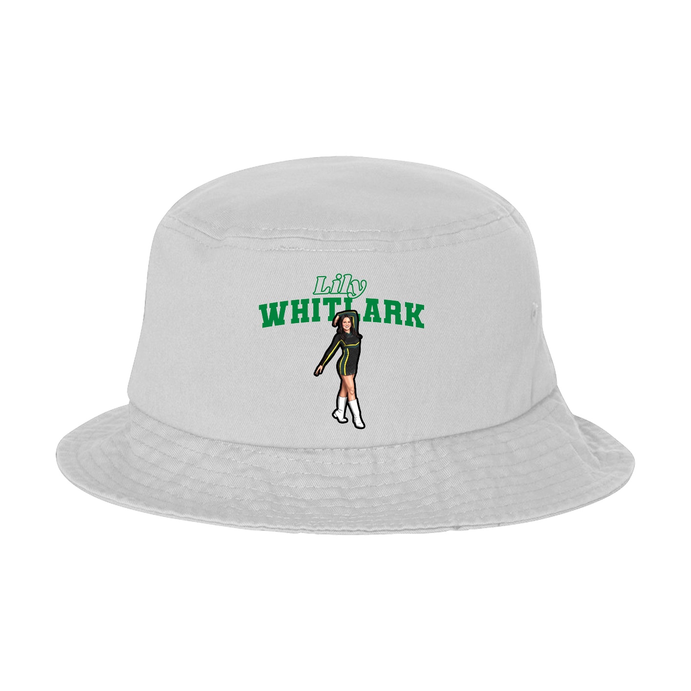 Bucket Cap — Name Arch in White