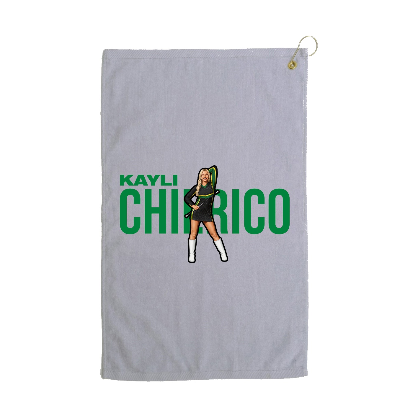 Golf Towel — Player Name in Grey