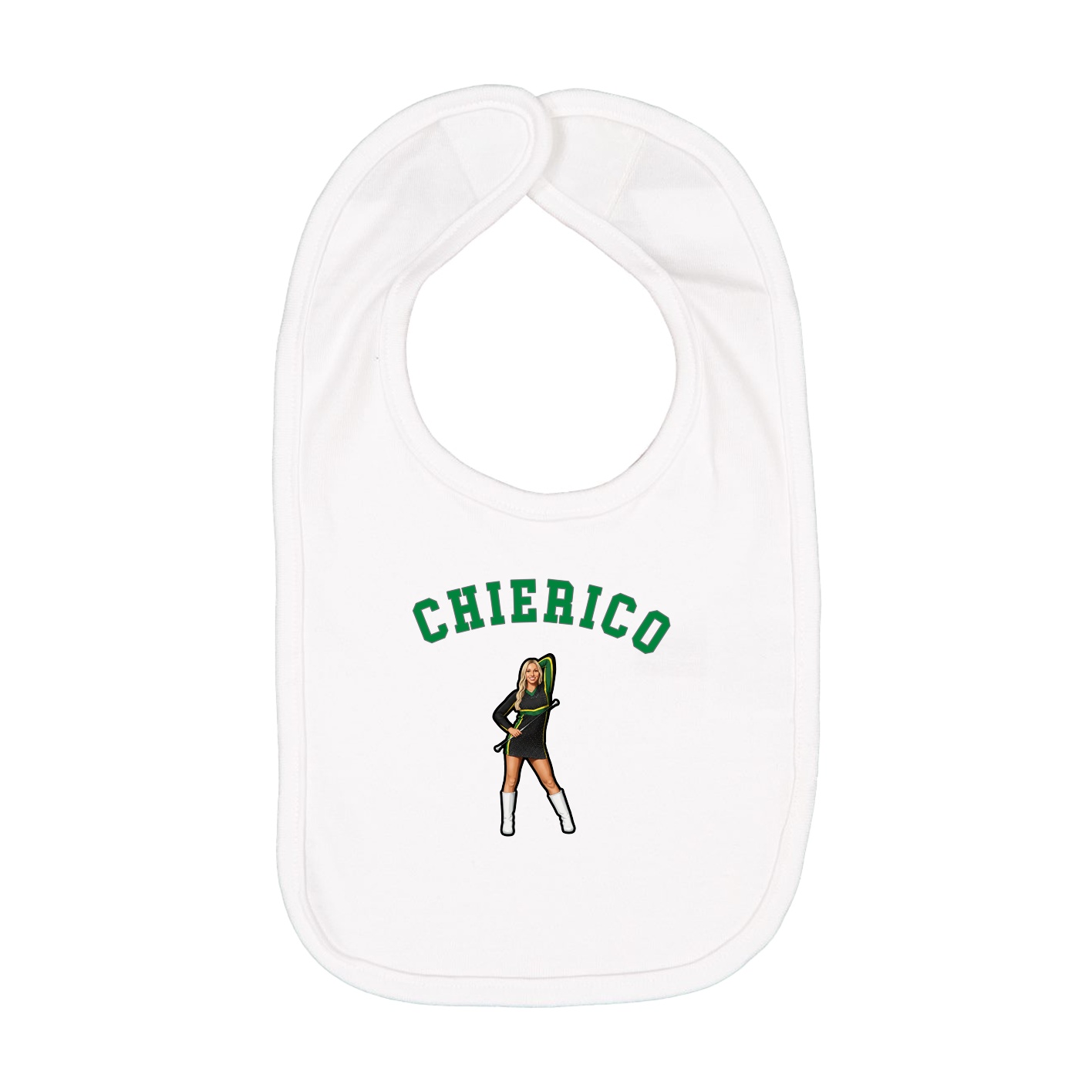 Infant Bib — Shirsey Arch in White
