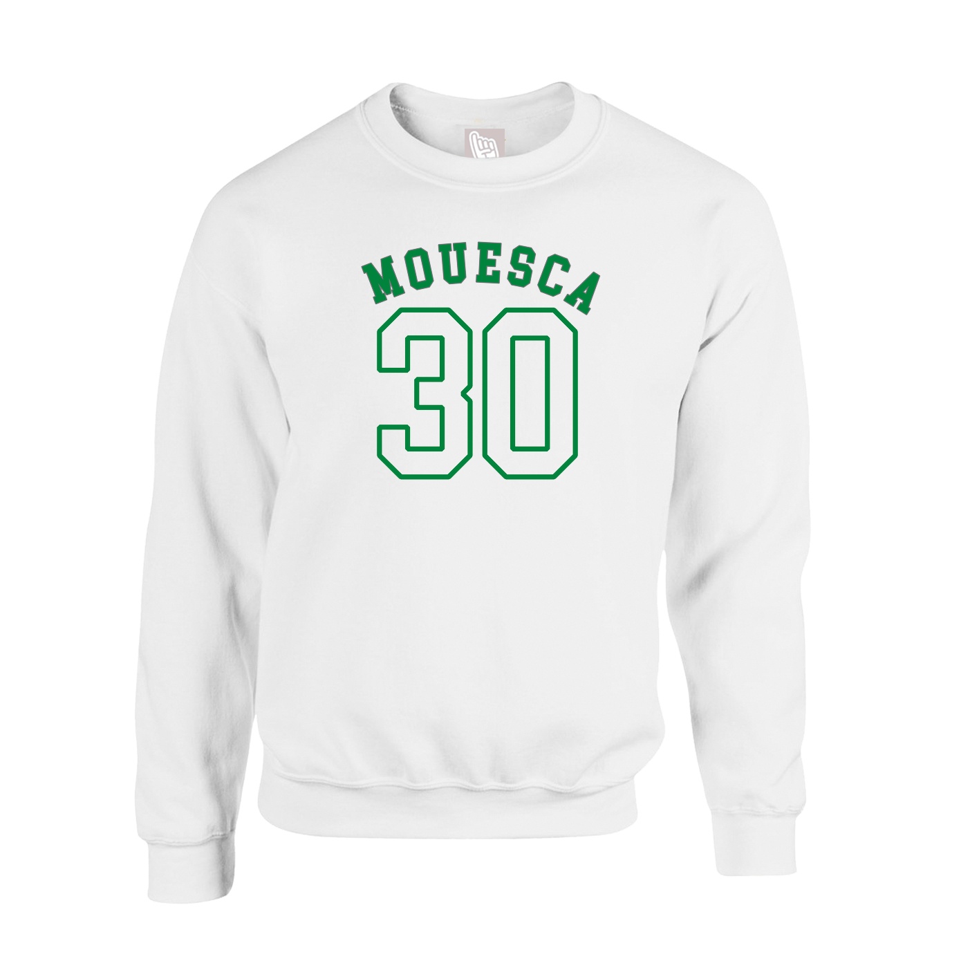 Fleece Crew — Shirsey Arch in White