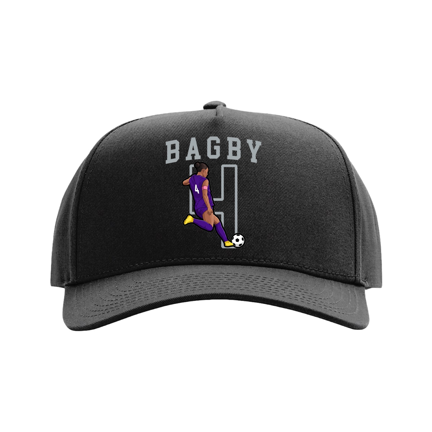 Full Fabric Five-Panel Champ Cap — Shirsey in Black