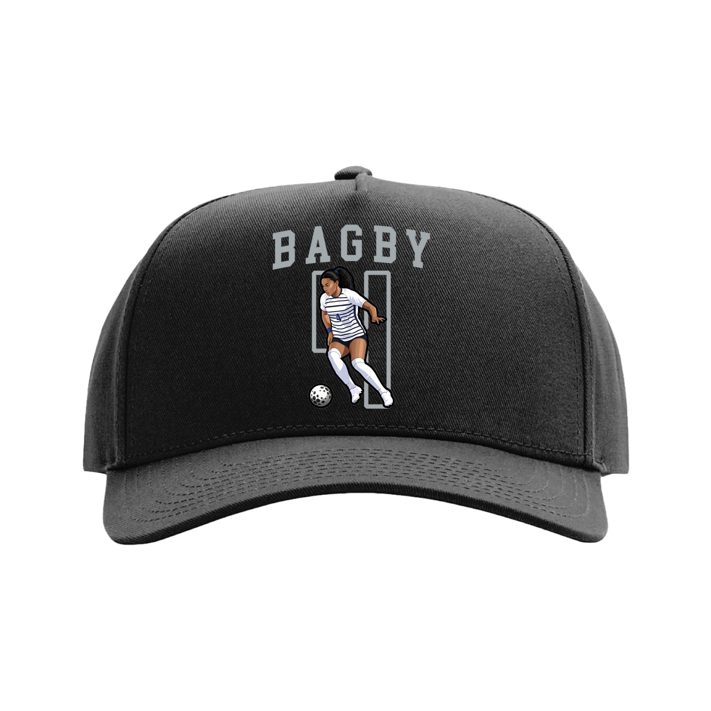 Full Fabric Five-Panel Champ Cap — Shirsey in Black