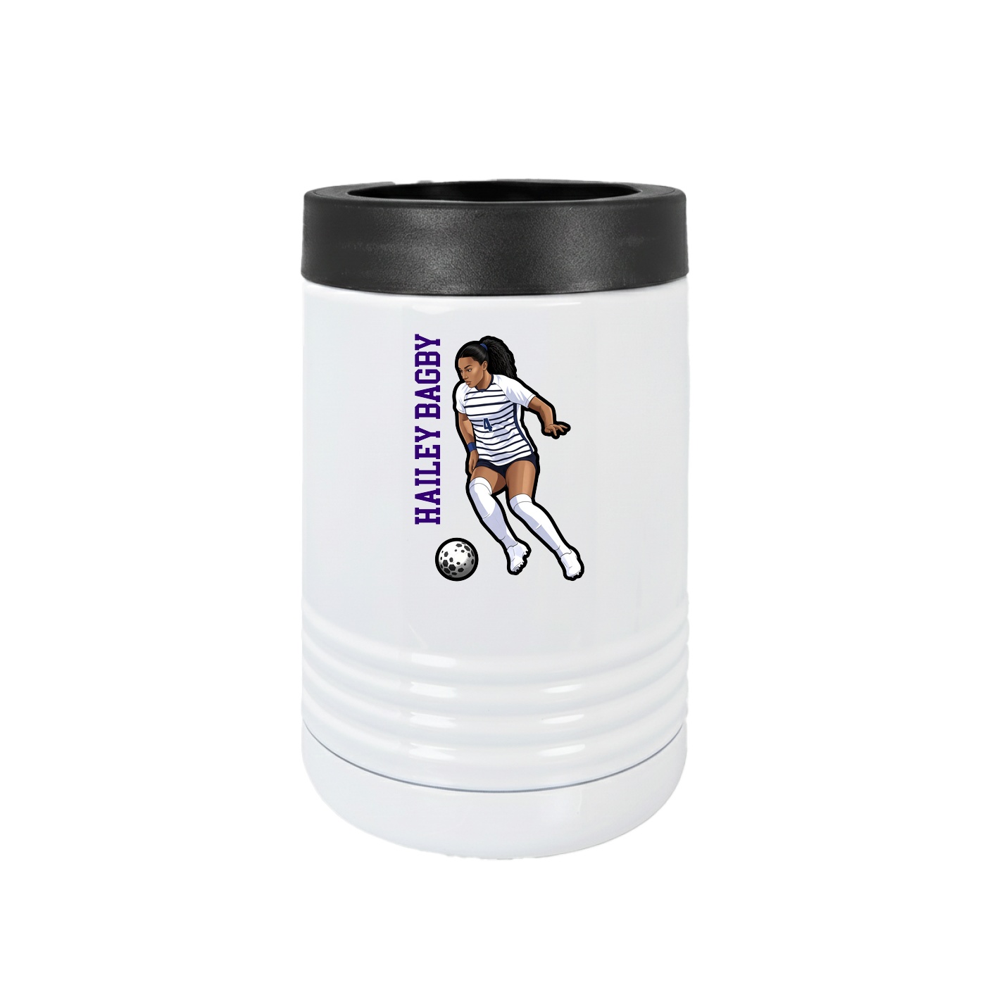 Beverage Holder — Name Vertical in White