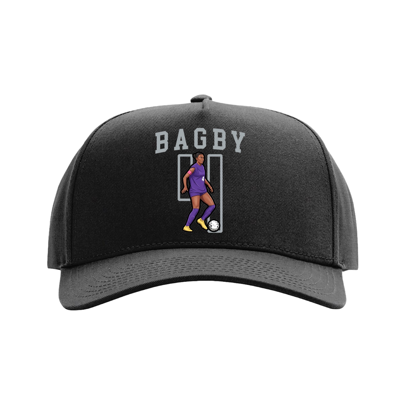 Full Fabric Five-Panel Champ Cap — Shirsey in Black