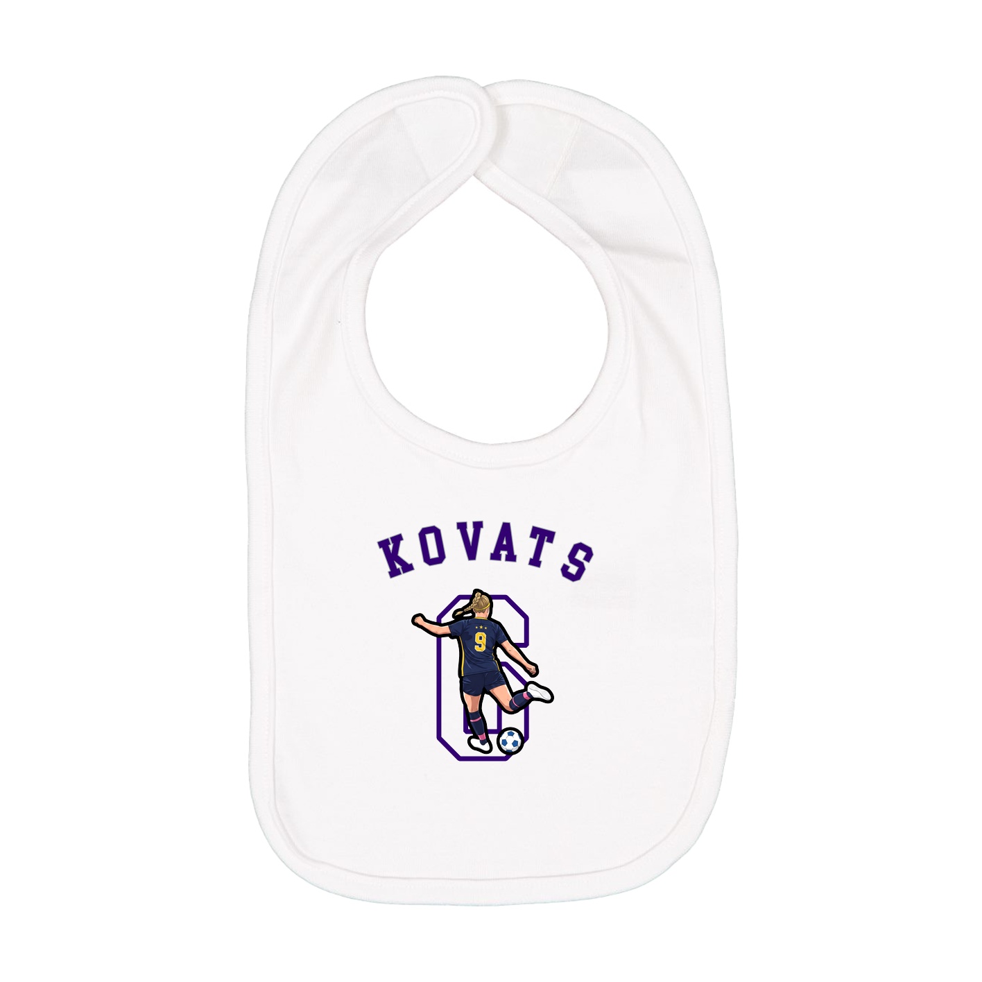 Infant Bib — Shirsey Arch in White