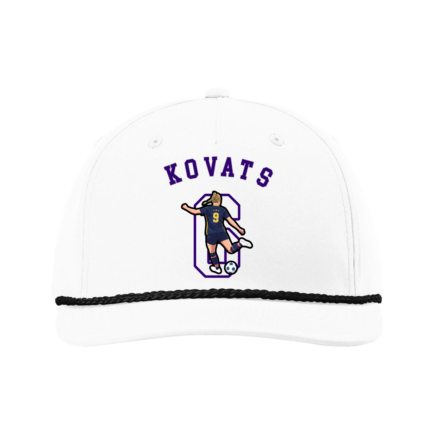 Five-Panel Classic Rope Cap — Shirsey Arch in White