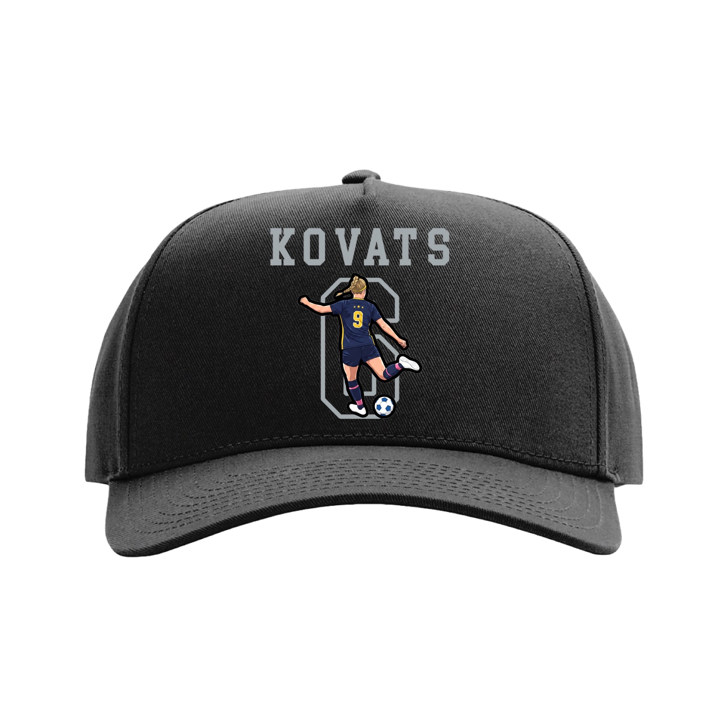 Full Fabric Five-Panel Champ Cap — Shirsey in Black