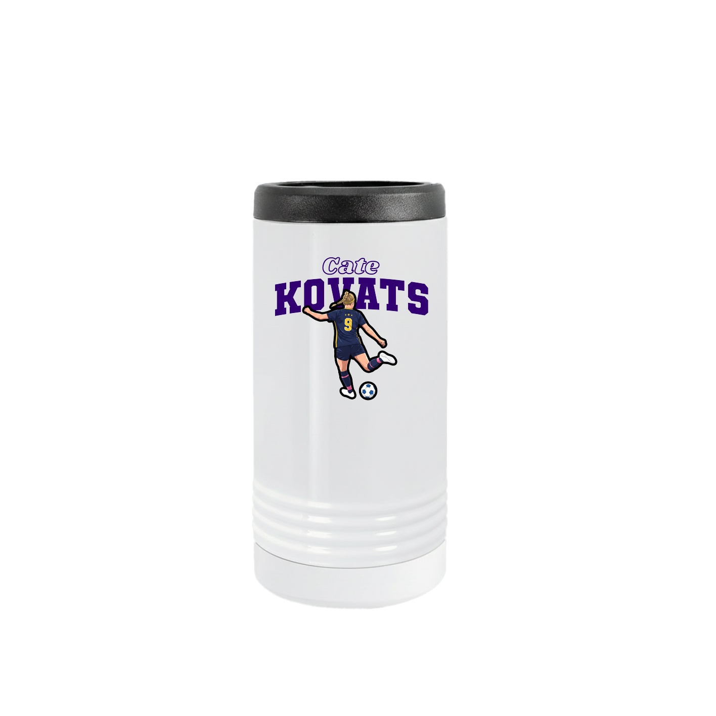 Slim Beverage Holder — Name Arch in White