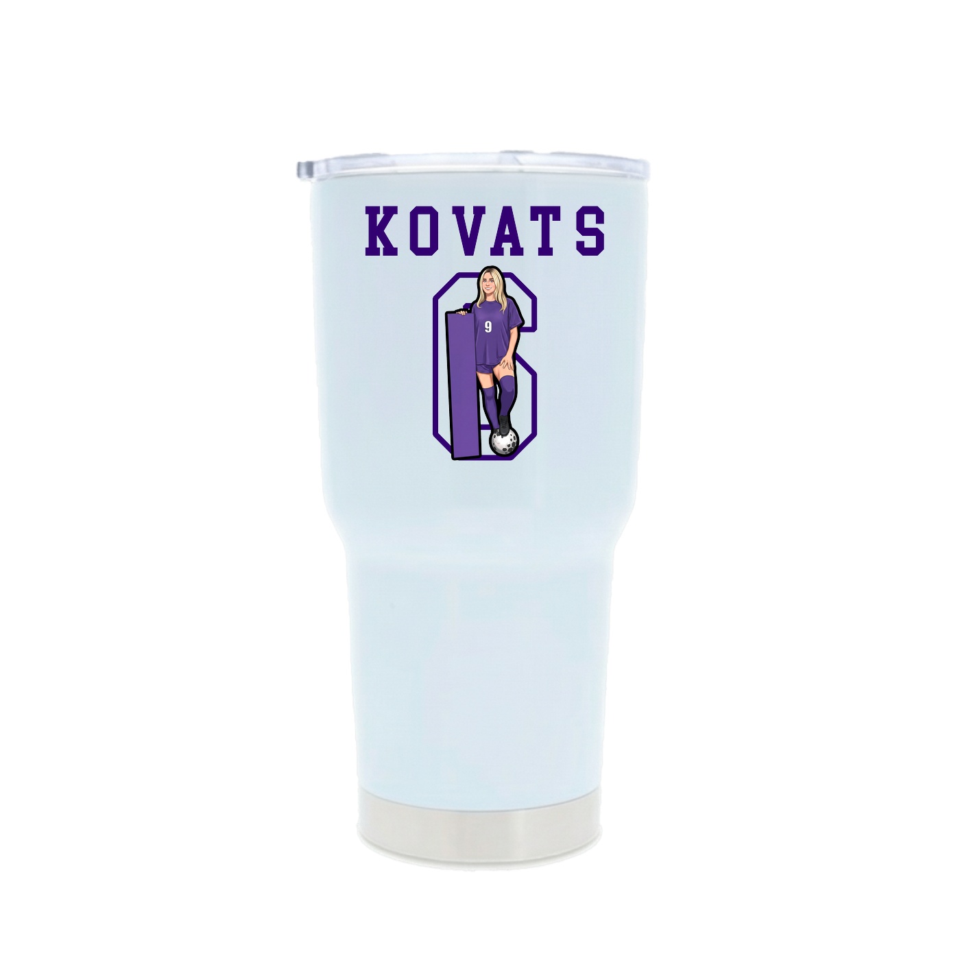30oz Stainless Steel Tumbler — Shirsey in White