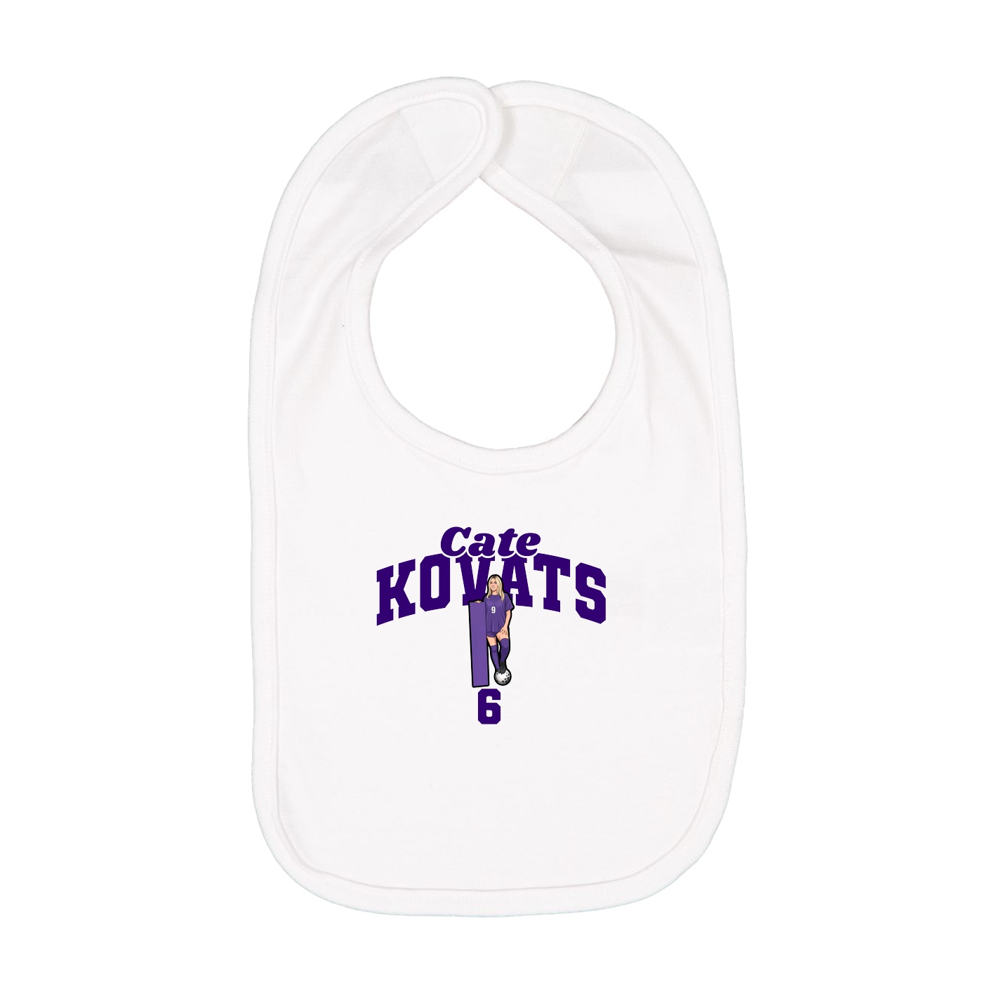 Infant Bib — Signature Arch in White