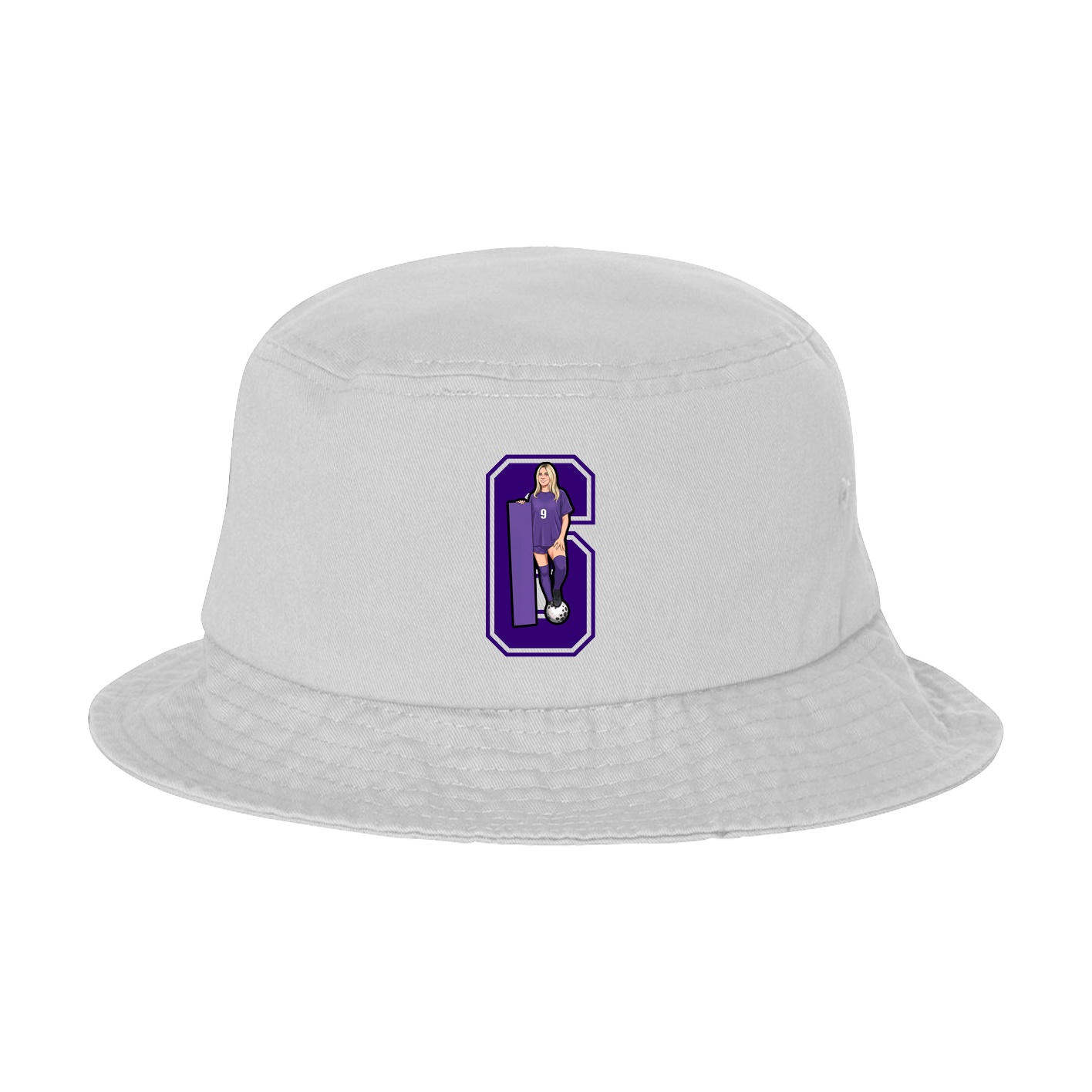 Bucket Cap — Number in White