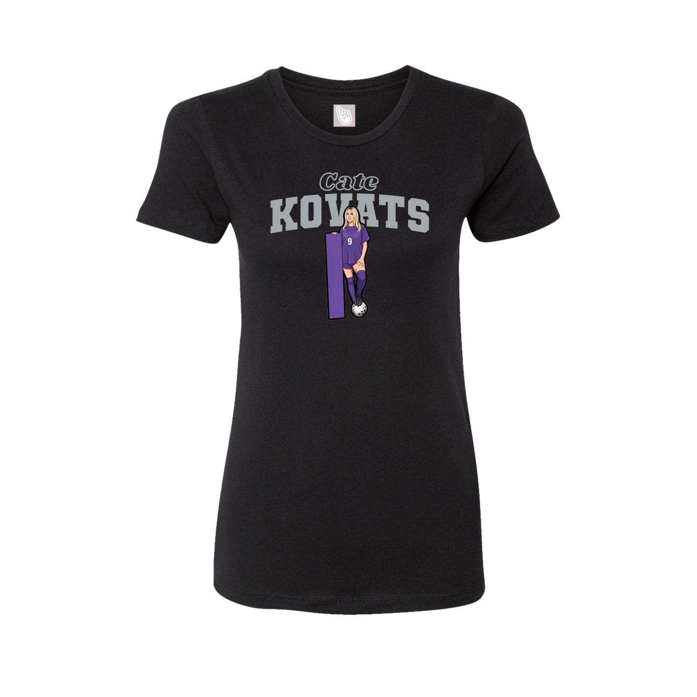 Womens Tee — Name Arch in Black