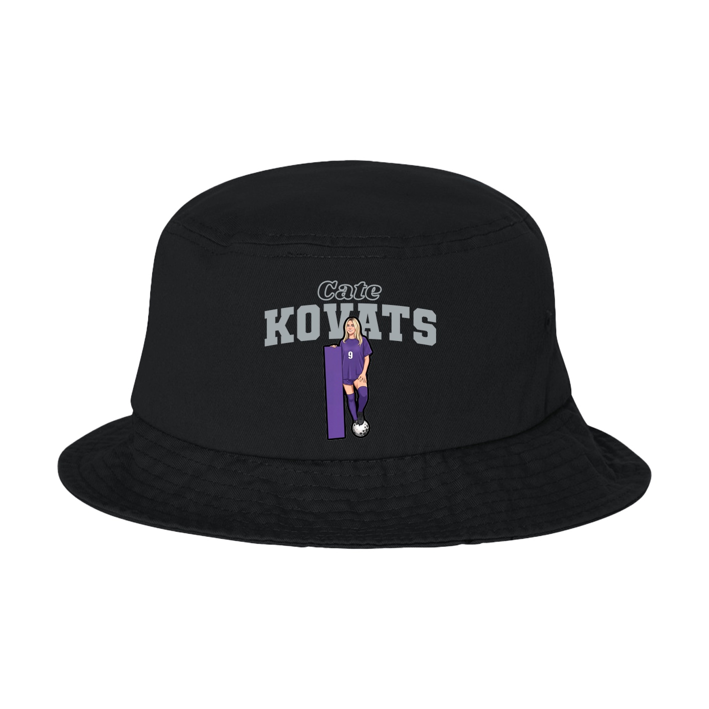 Bucket Cap — Name Arch in Black
