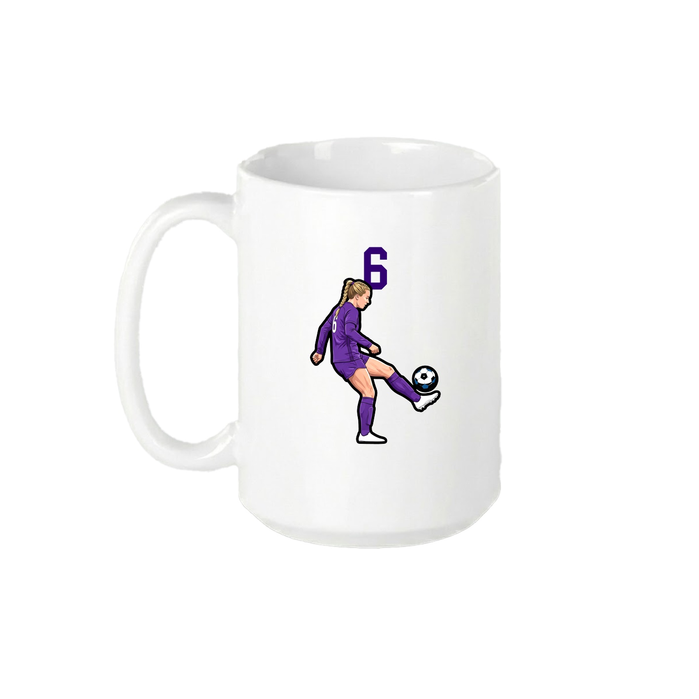 15oz Coffee Mug — Number Top in White