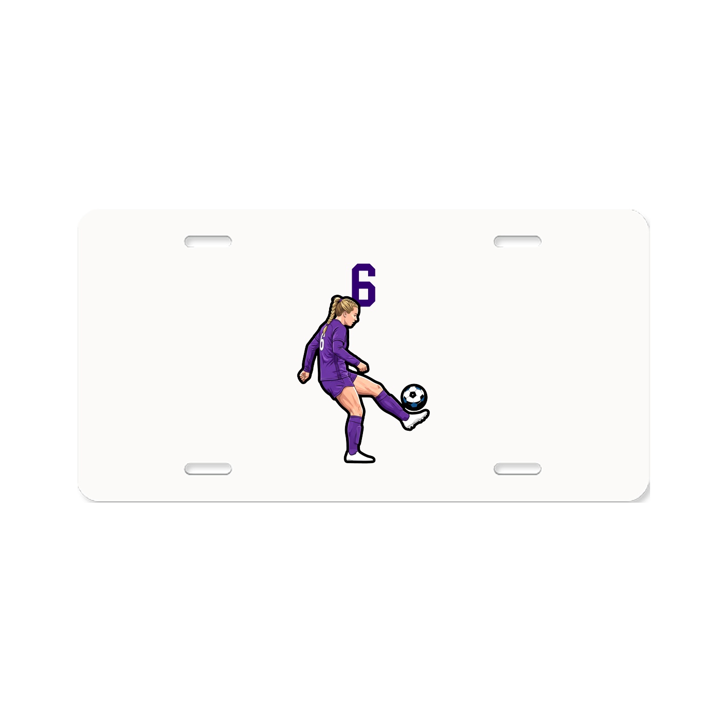 License Plate — Number Top in Classic