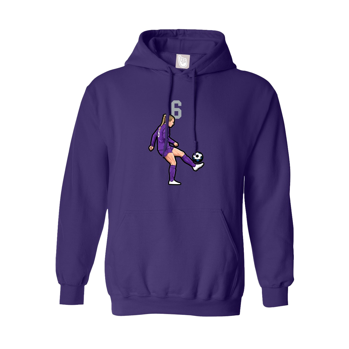 Youth Hoodie — Number Top in Purple