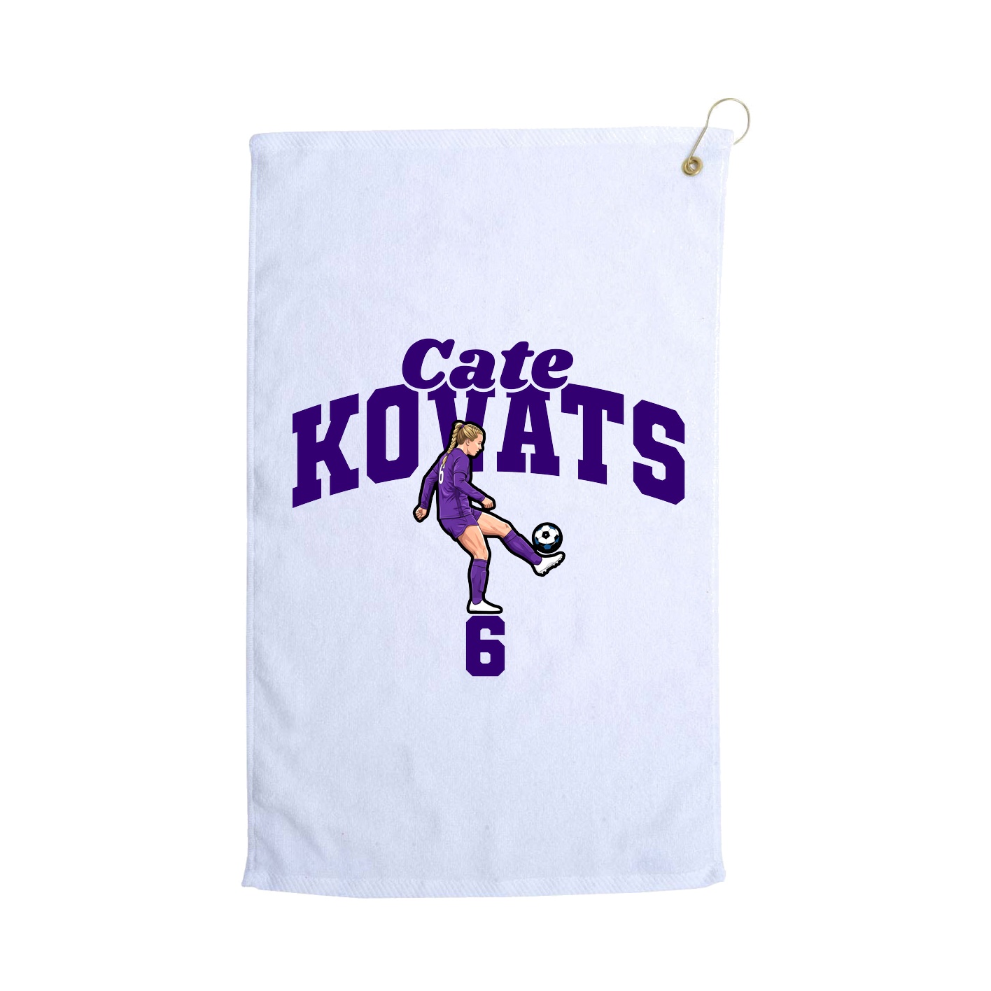 Golf Towel — Signature Arch in White