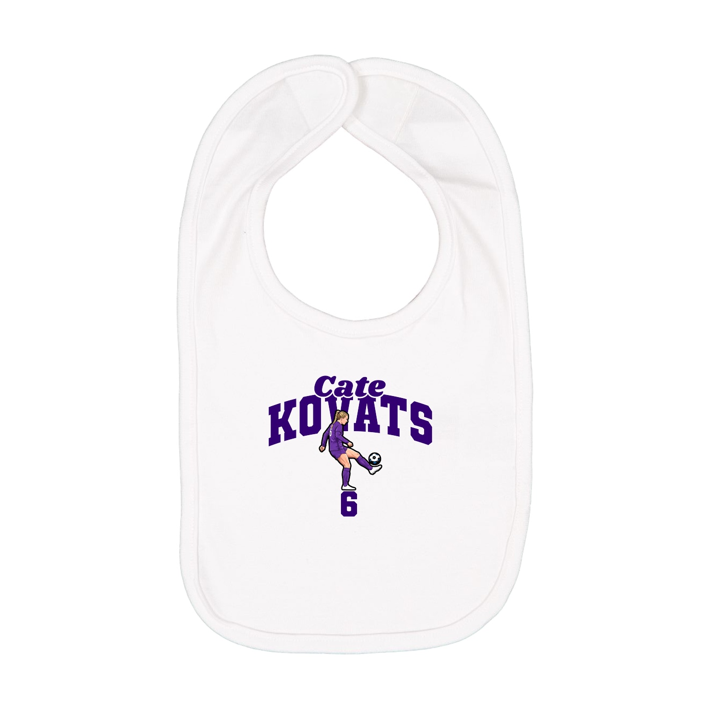 Infant Bib — Signature Arch in White
