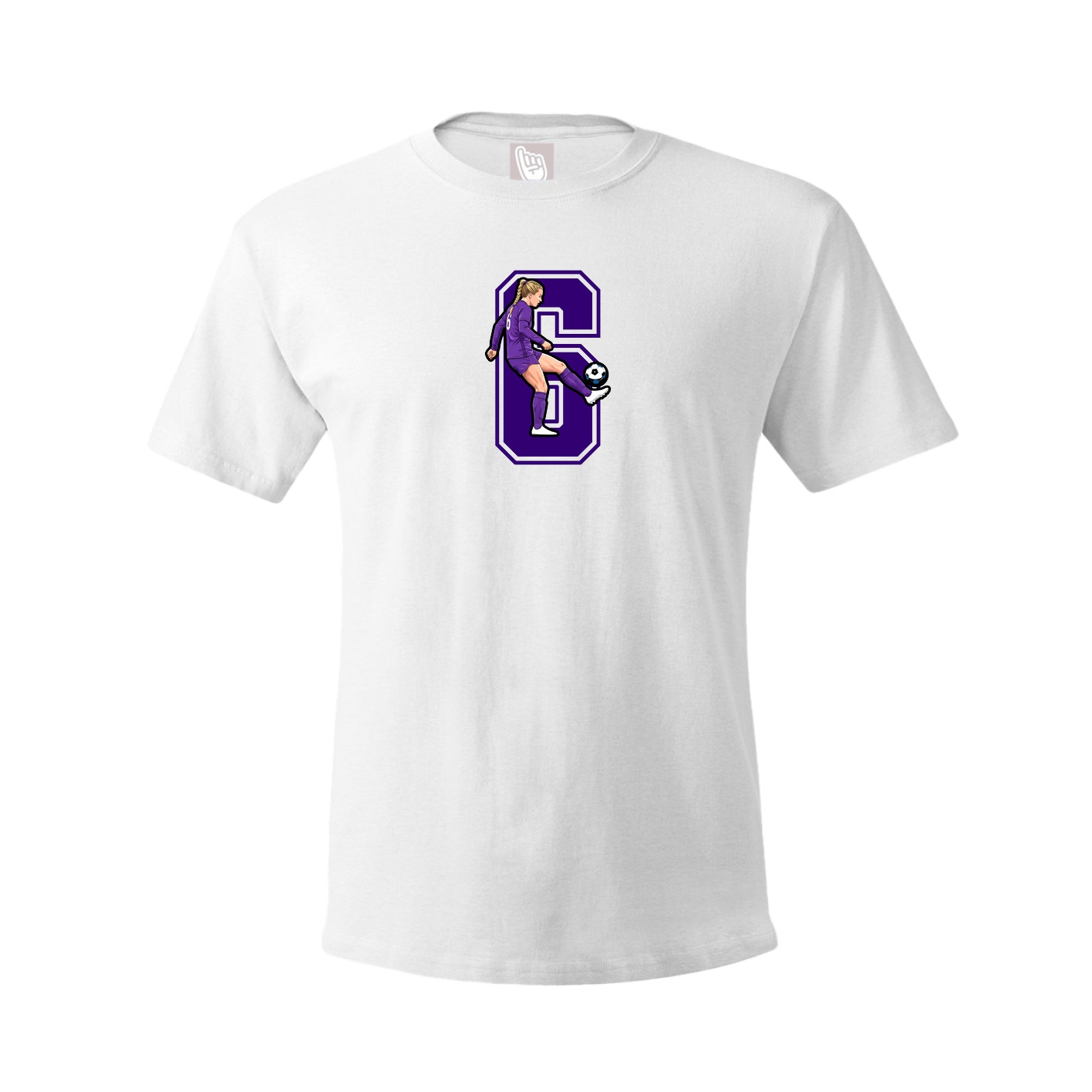 Youth Tee — Number in White