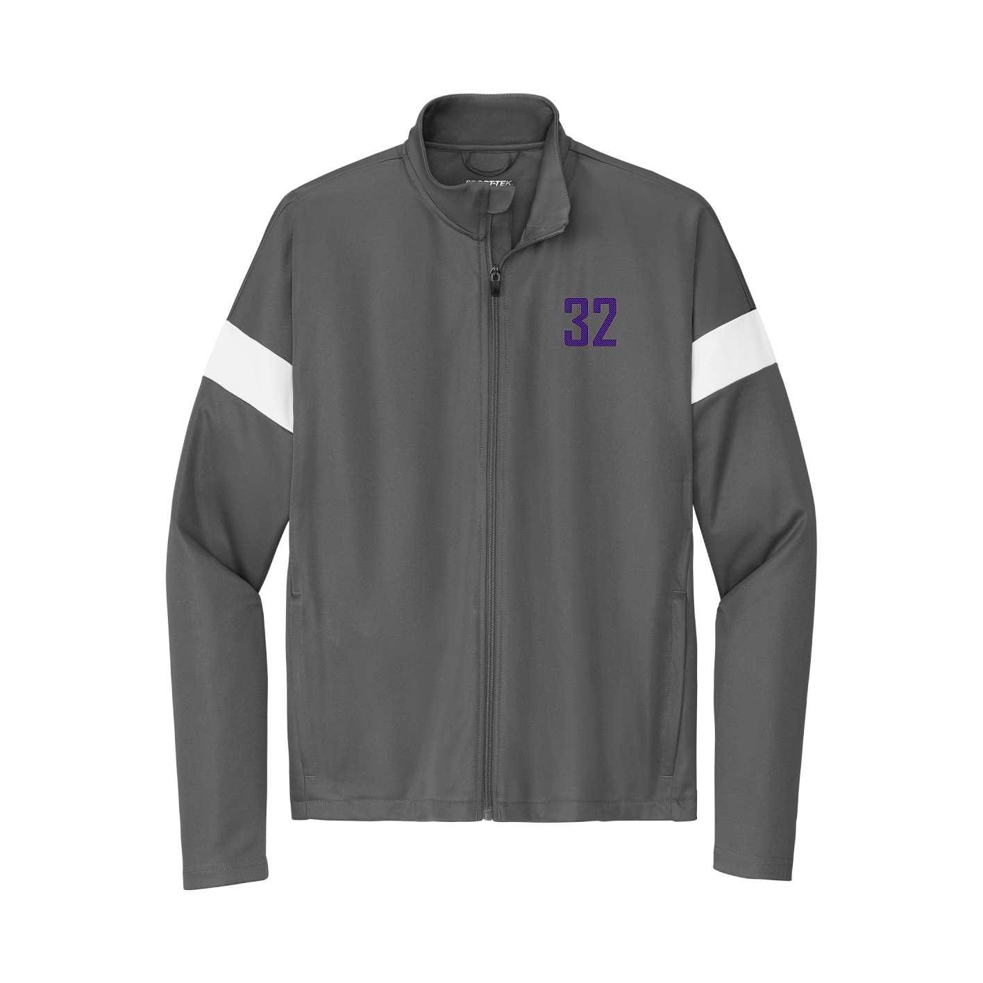 Team Travel Full-Zip Jacket — Front Shirsy in Gray/White