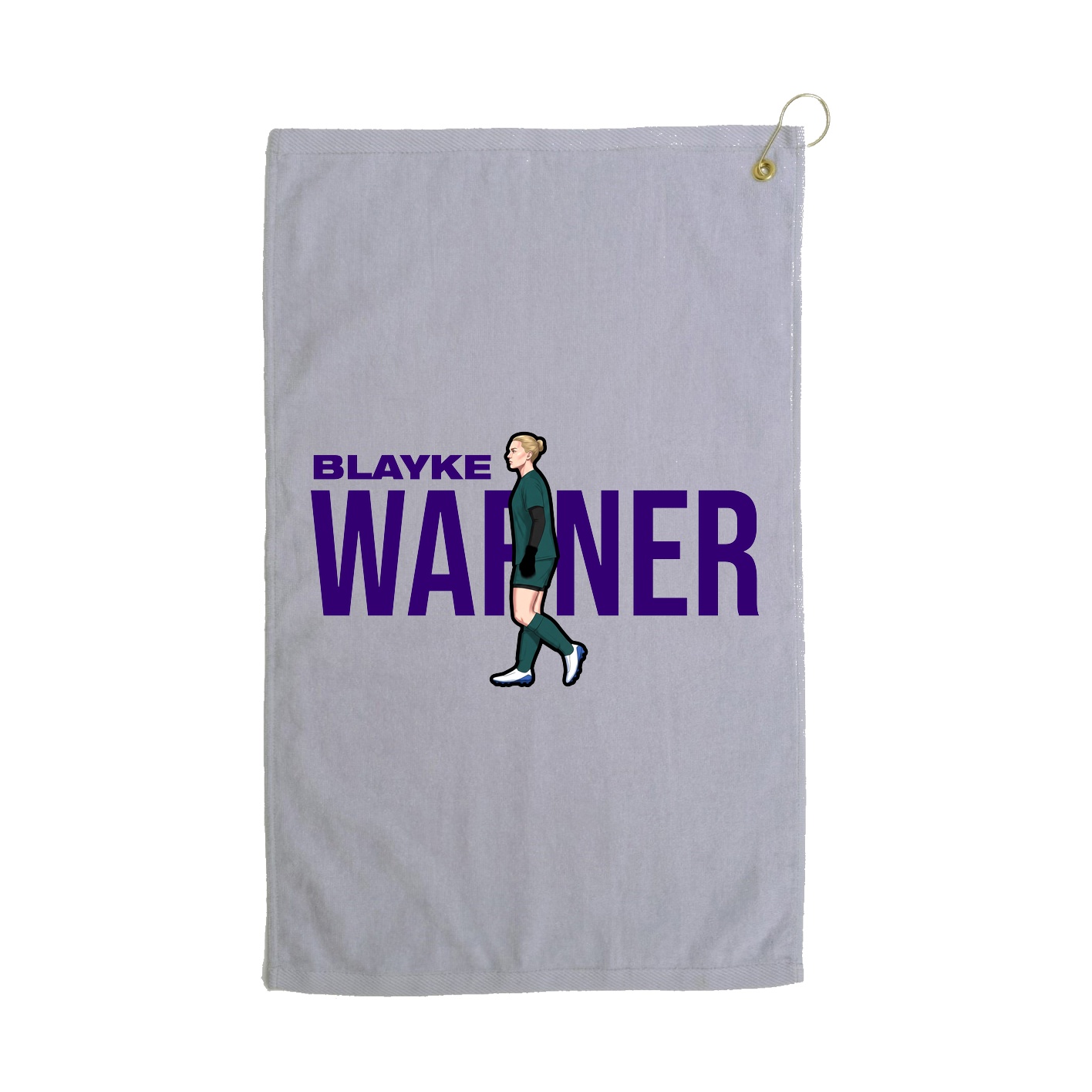 Golf Towel — Player Name in Grey