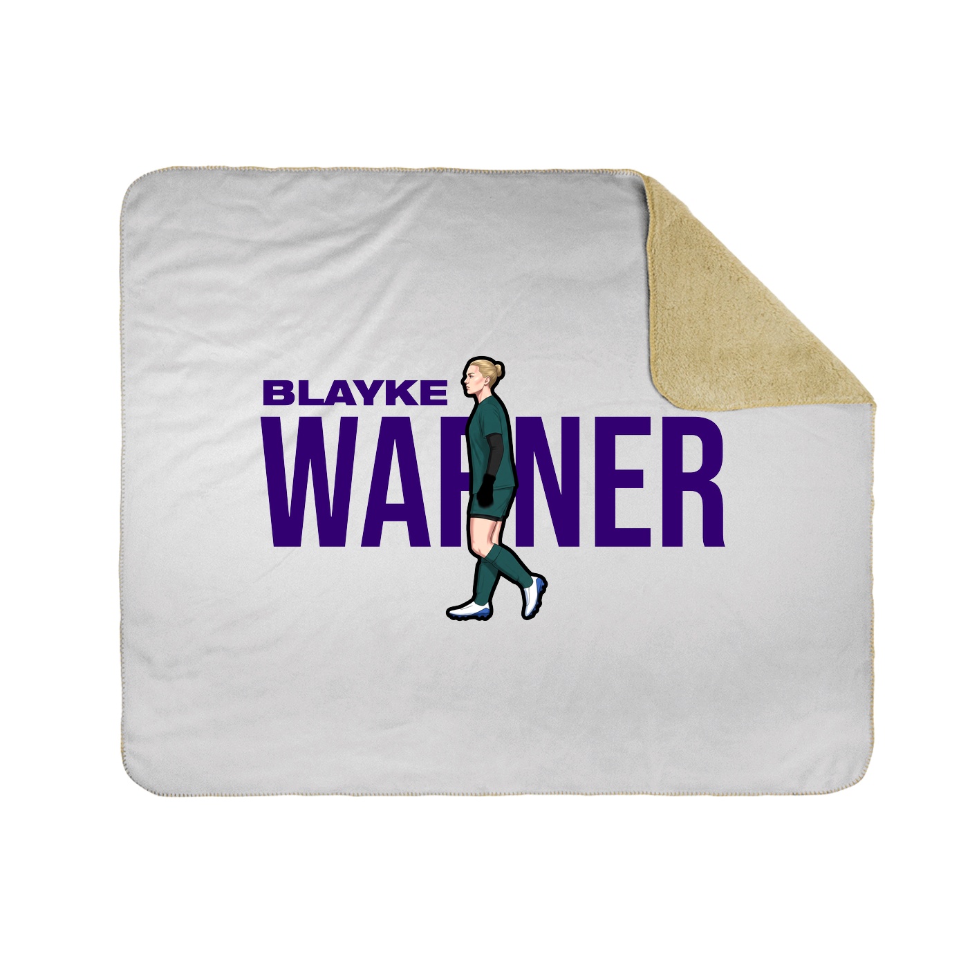 Throw Blanket — Player Name in White