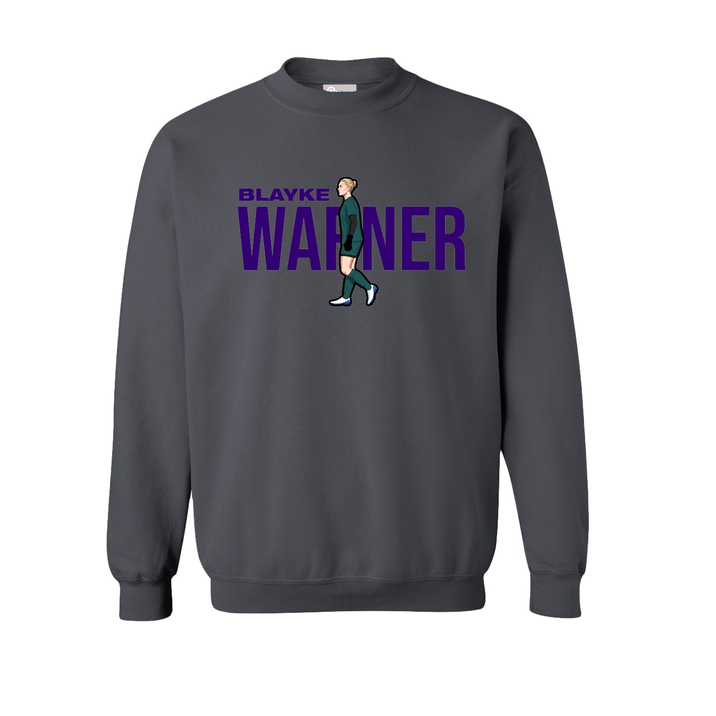Fleece Crew — Player Name in Grey