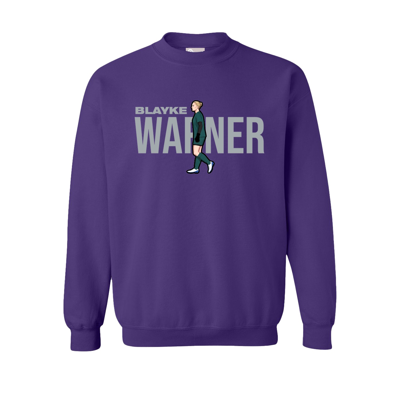 Fleece Crew — Player Name in Purple
