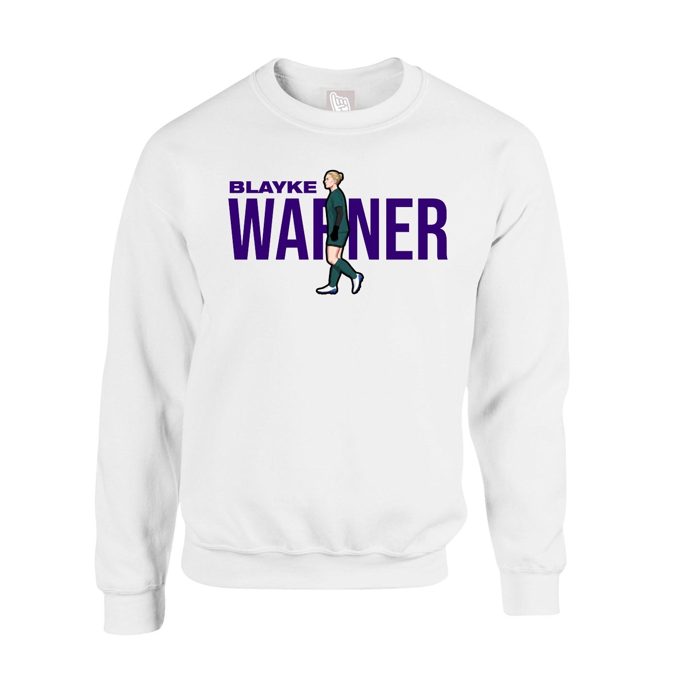 Fleece Crew — Player Name in White