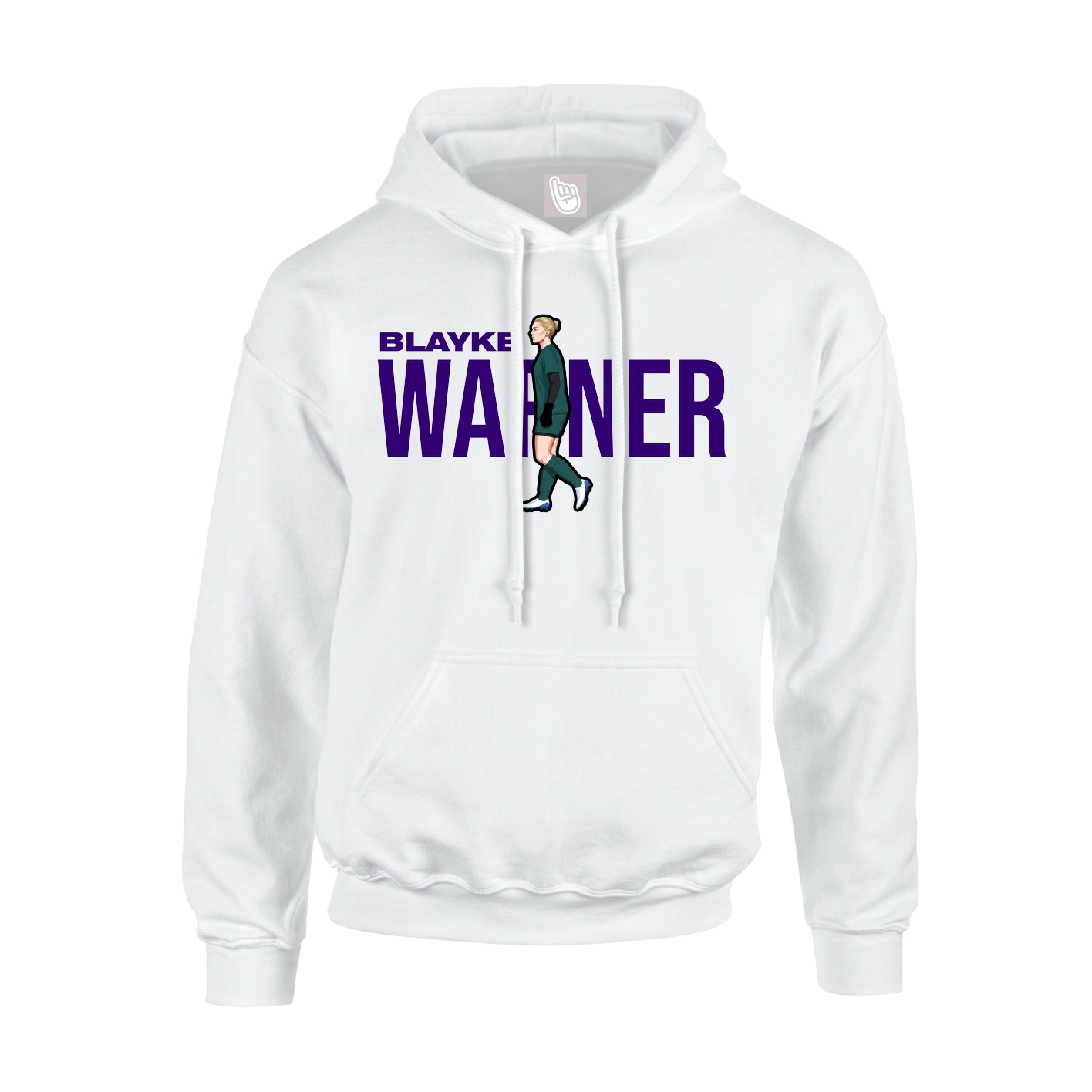 Youth Hoodie — Player Name in White