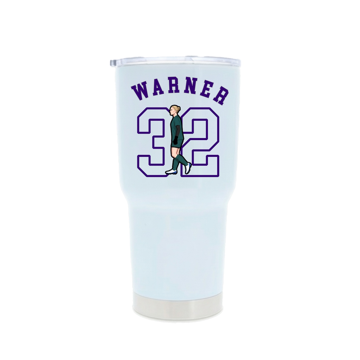 30oz Stainless Steel Tumbler — Shirsey Arch in White