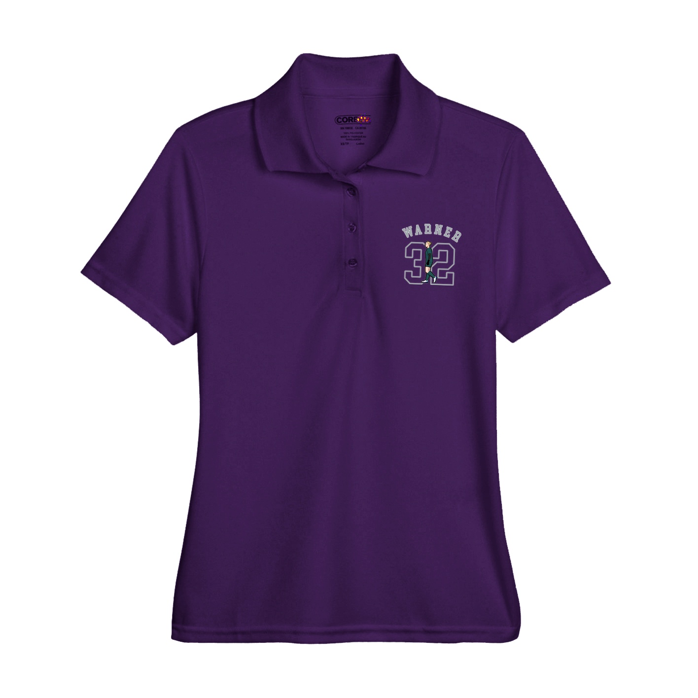 Womens Performance Polo — Shirsey Arch in Purple