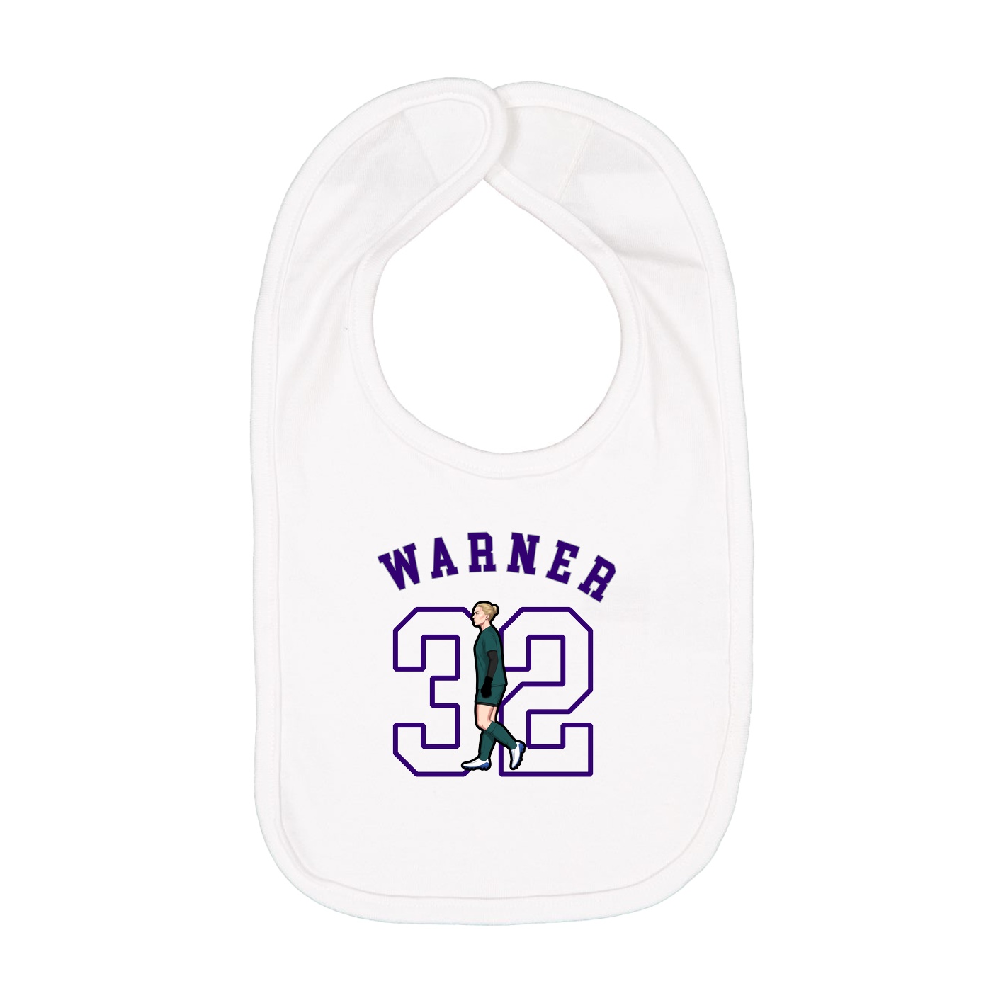 Infant Bib — Shirsey Arch in White