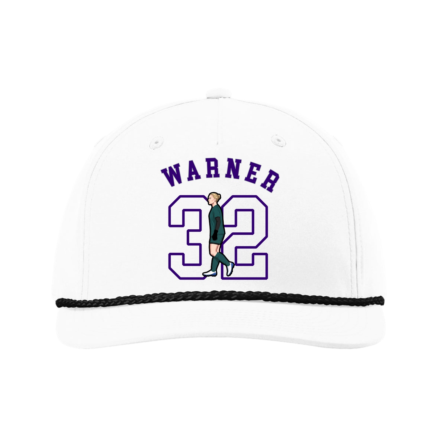 Five-Panel Classic Rope Cap — Shirsey Arch in White
