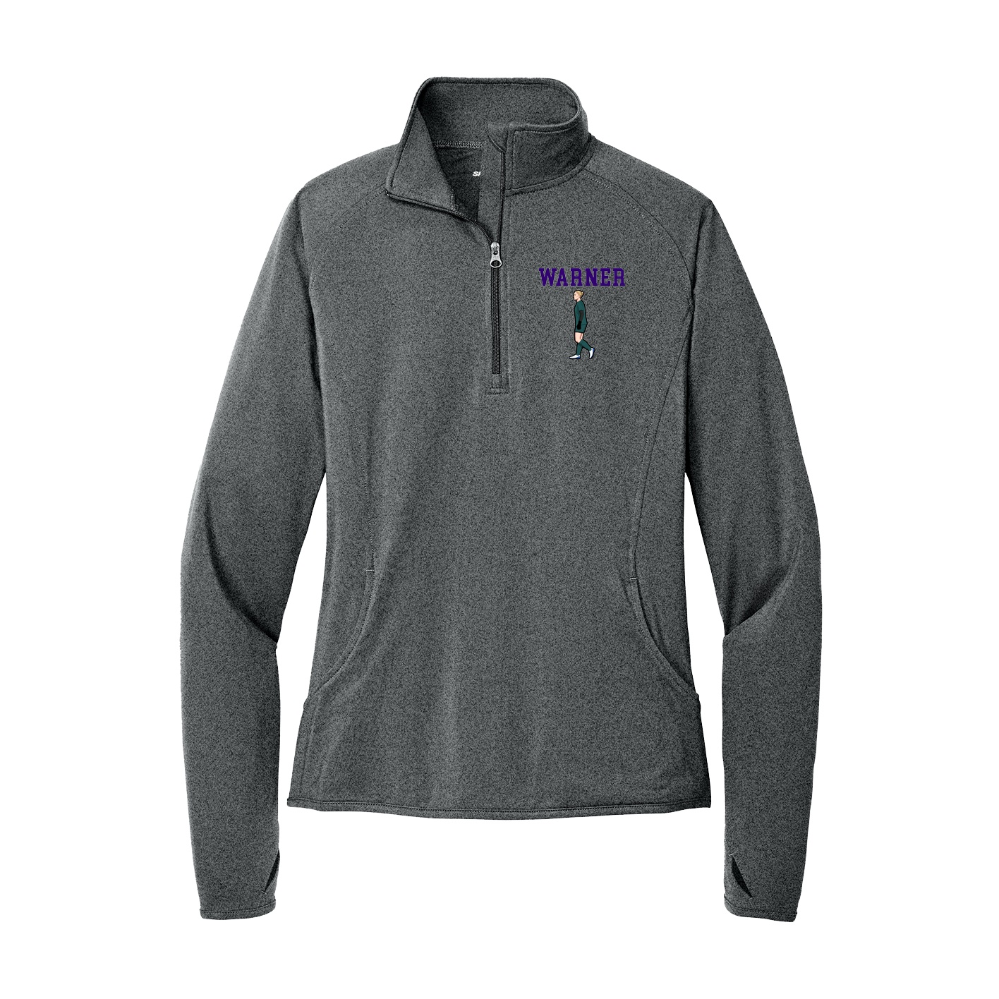 Women's Q-Zip Pullover — Shirsey in Grey