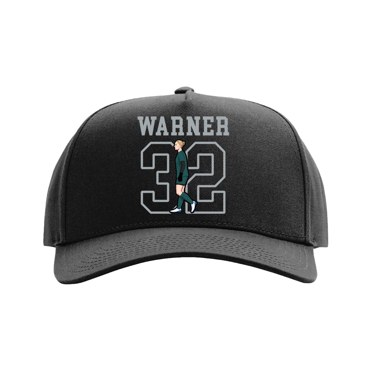 Full Fabric Five-Panel Champ Cap — Shirsey in Black